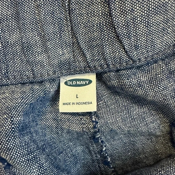 Ladies Old Navy pull-on chambray pants, size L - Picture 2 of 4